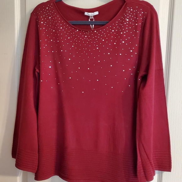 Vila Milano Sweaters - Vila Milano, Sweater, Wine, Long Sleeve, NWT